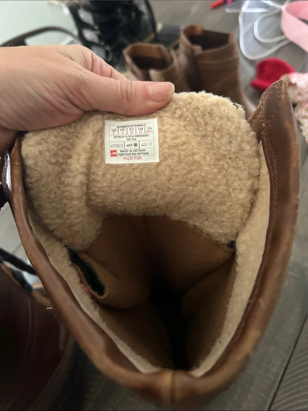 The North Face Brown and Black Tall Lace-Up Winter Boots